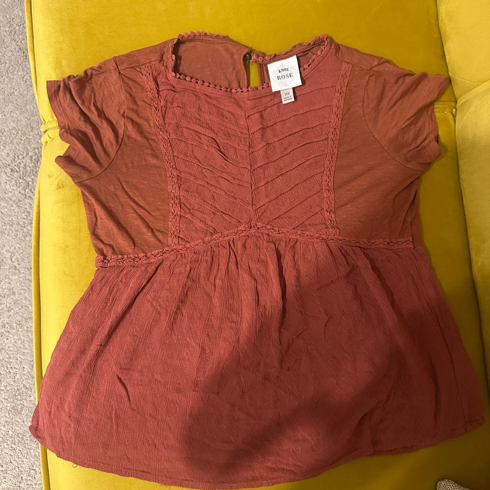 Knox Rose Women's Rust Blouse